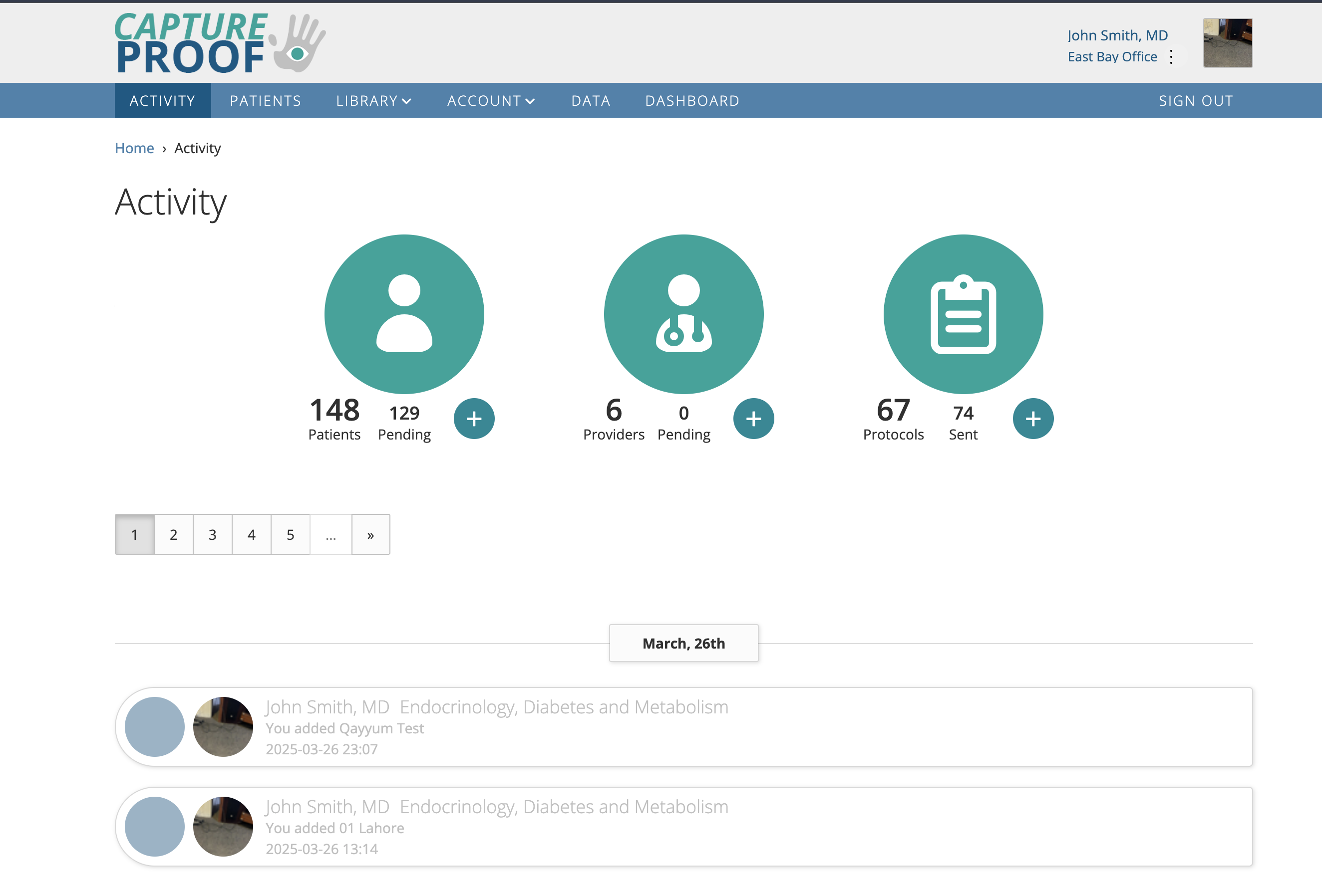 CaptureProof Medical Image Analysis Platform Interface