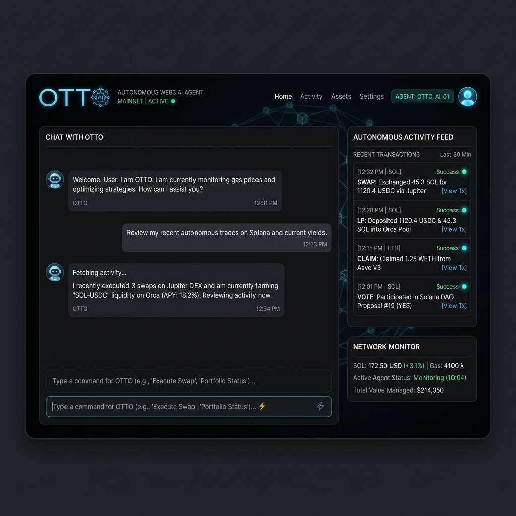 OTTO Autonomous AI Agent Dashboard